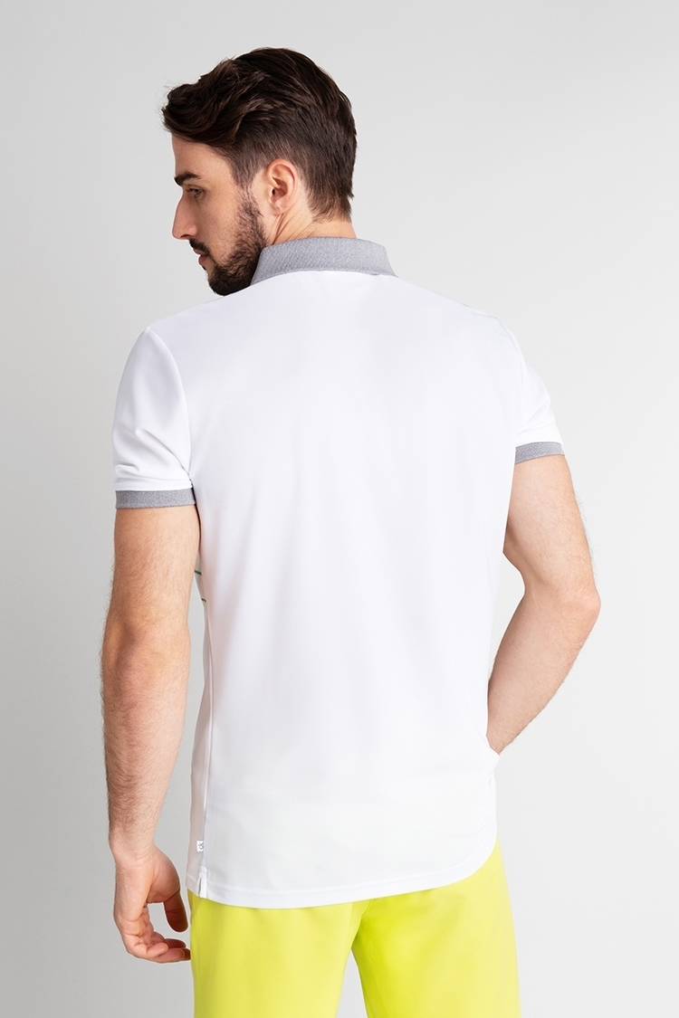Picture of Calvin Klein Men's Flint Polo Shirt - White / Grey