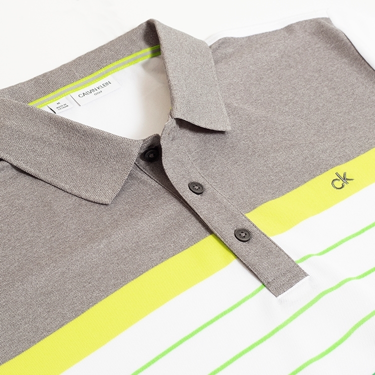 Picture of Calvin Klein Men's Flint Polo Shirt - White / Grey