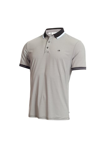 Picture of Calvin Klein Men's Blade Polo Shirt - Black / White - XXL Only