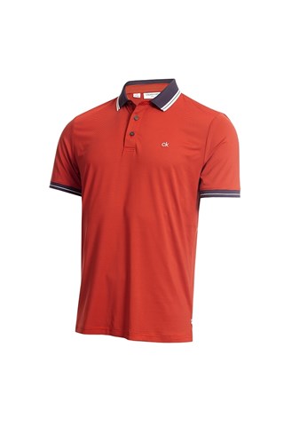 Picture of Calvin Klein zns Men's Blade Polo Shirt - Red / Navy - XXL Only