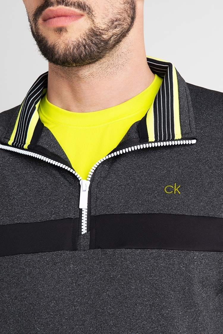 Picture of Calvin Klein zns Men's Scale Performance Half Zip - Grey Marl - Small Only