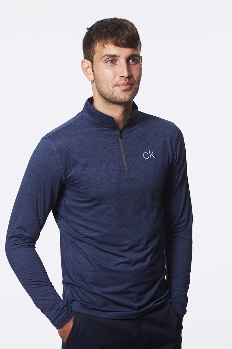Picture of Calvin Klein Men's Newport Premium 1/2 Zip Top - Navy Marl - XXL ONLY