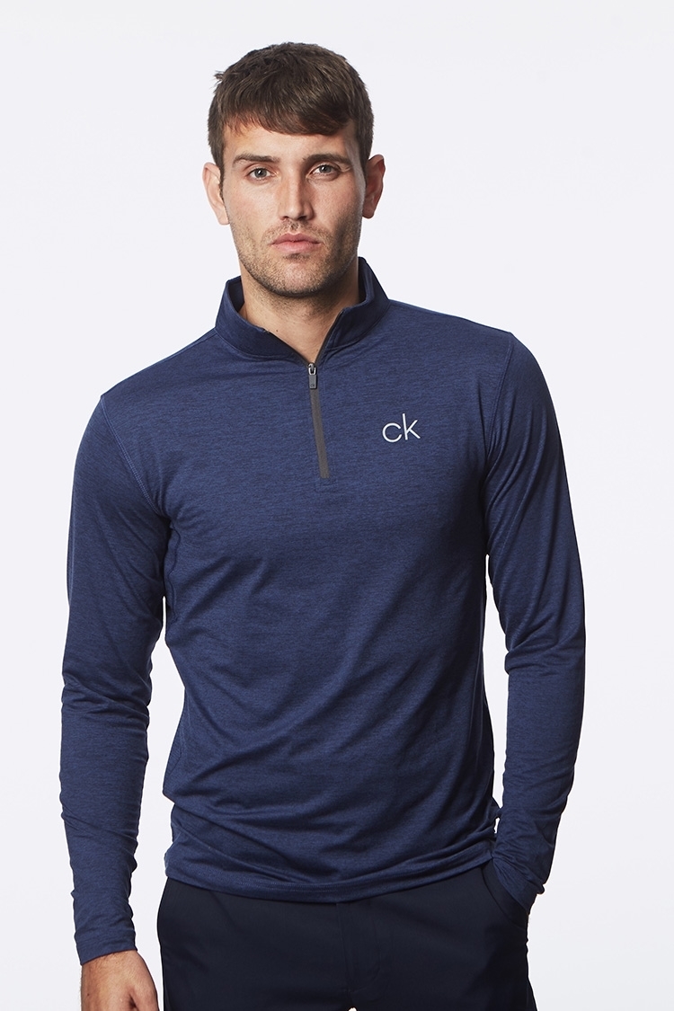 Picture of Calvin Klein Men's Newport Premium 1/2 Zip Top - Navy Marl - XXL ONLY