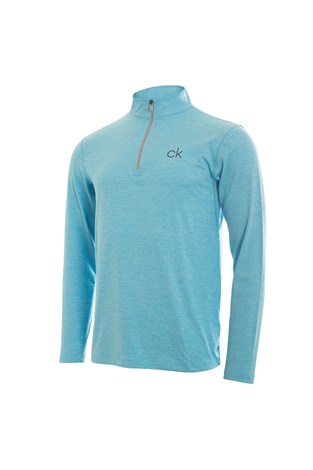 Show details for Calvin Klein Men's Newport Premium 1/2 Zip Top - Sky Blue