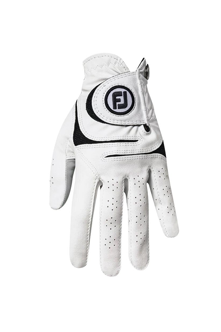 Picture of Footjoy Ladies Weather Sof Golf Glove - White / Black - TWIN PACK