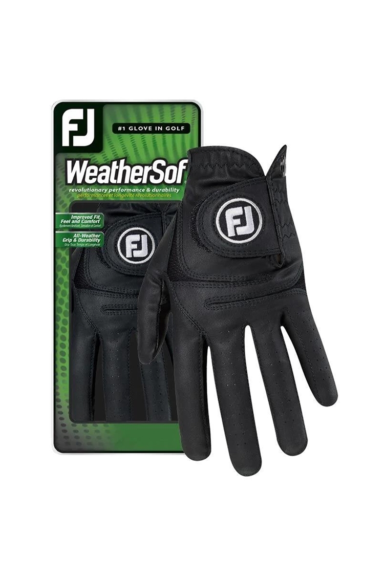 Picture of Footjoy Men's WeatherSof Golf Gloves - Black / Black