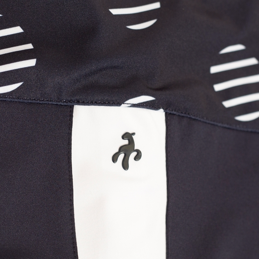 Picture of Green Lamb zns Ladies Eden Sleeveless Back Panel Polo Shirt - Navy Spot UK18 Only