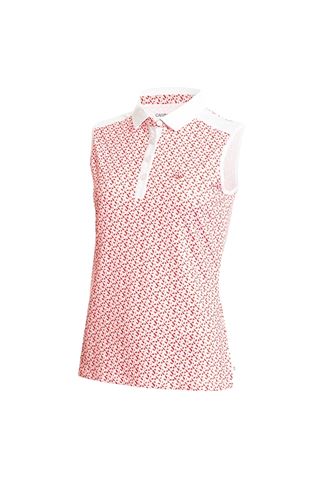 Picture of Calvin Klein zns Catalina Sleeveless Polo Shirt - Scarlet / White