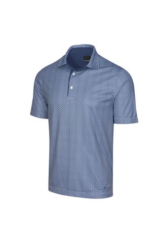 Picture of Greg Norman ZNS ML75 2Below Fin Print Polo Shirt - Navy