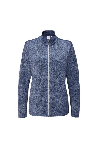 Picture of Ping zNS Spiral Full Zip Printed Jacket - Navy / Bleached Denim