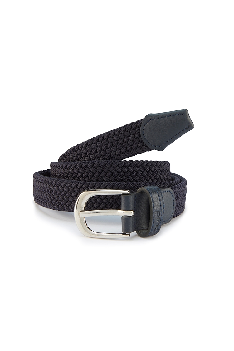 womens navy stretch belt