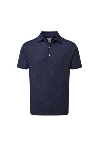 Picture of Footjoy zns Stretch Pique with FJ Print Polo Shirt - Navy / Berry