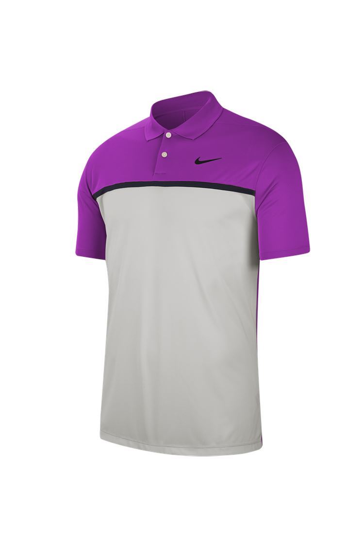 purple nike polo