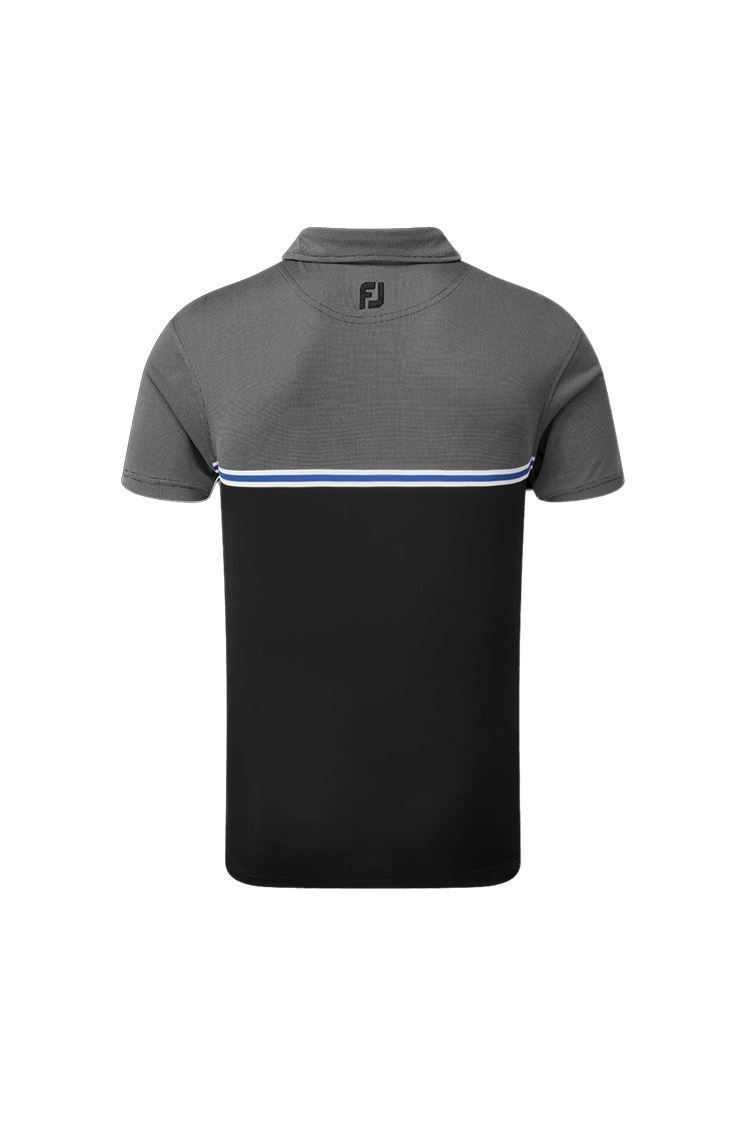 Picture of Footjoy Jacquard Top Colour Block Polo Shirt - Black