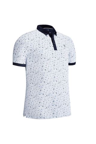 Picture of Original Penguin zns The Pete Flags Polo Shirt - Bright White