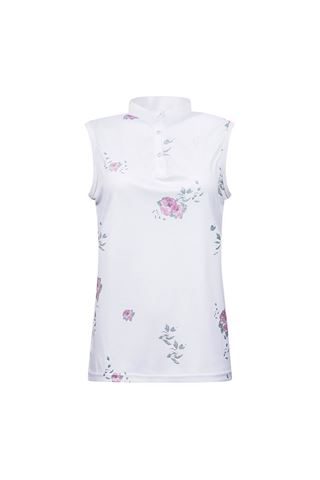 Picture of Cross Sportswear Women's Sally Sleeveless Polo Shirt - Flower White