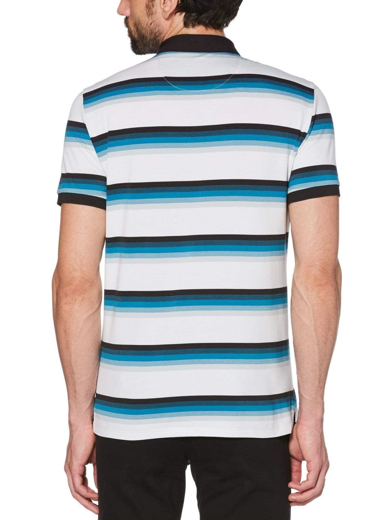 Picture of Original Penguin zns Pete Stripe Polo Shirt - Bright White