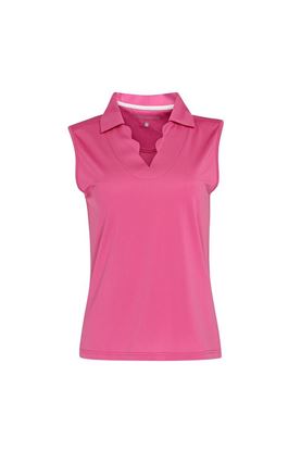 Show details for Swing out Sister Ladies Bali Sleeveless Polo Shirt - Super Pink