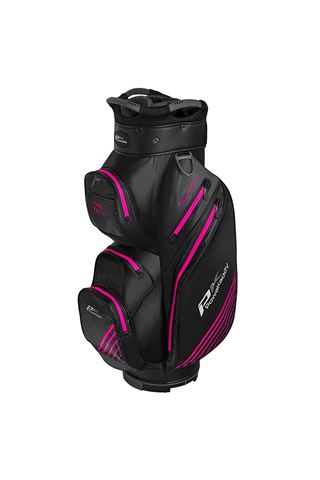 Picture of Powakaddy zns Dri-Tech Golf Cart Bag - Black / Gun Metal / Hot Pink