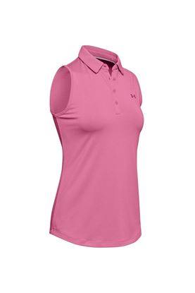 Show details for Under Armour UA Zinger Sleeveless Polo - Pink 691