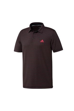 Show details for adidas Golf Men's Ultimate 365 Space Dye Stripe Polo Shirt - Black / Power Pink / Tech Emerald