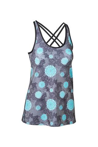Picture of Daily Sports Ladies Mantra Tank/Singlet - Charcoal/Pool