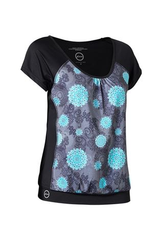 Show details for Daily Sports Ladies Mantra Tee - Charcoal/Pool