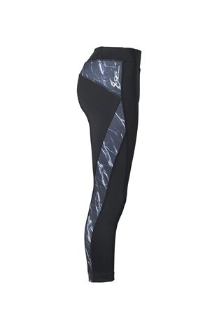 Show details for Daily Sports Ladies Marble  Crop Tights - Black/Marble