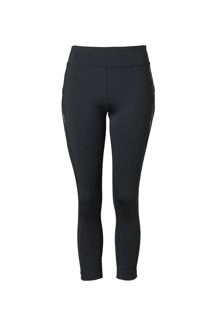 Picture of Daily Sports Ladies Marble  Crop Tights - Black/Marble