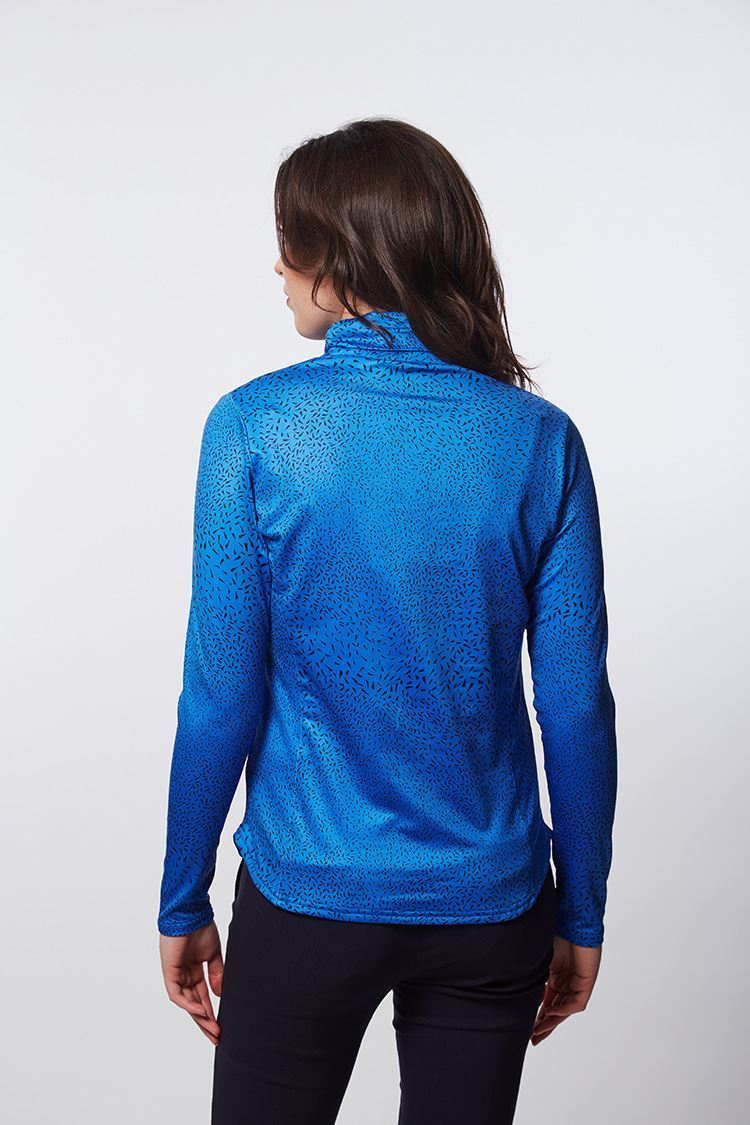 Picture of Green Lamb Ladies Rhoda Printed Roll Neck - Sky