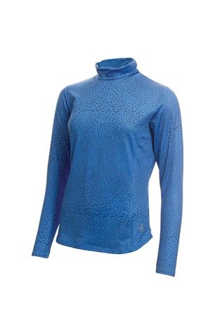 Show details for Green Lamb Ladies Rhoda Printed Roll Neck - Sky
