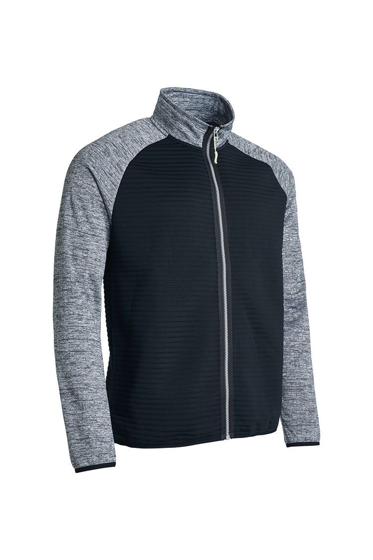 Picture of Abacus zns  Men's Turnberry 3D Stripe Fleece Full Zip - Dark Grey Melange - MEDIUM ONLY