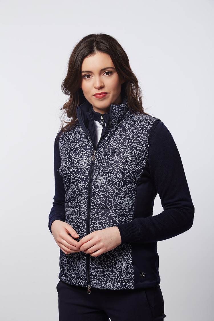 Picture of Green Lamb ZNS Ladies Kassi Padded Gilet - Navy Crackle