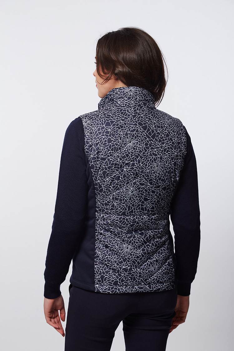 Picture of Green Lamb ZNS Ladies Kassi Padded Gilet - Navy Crackle