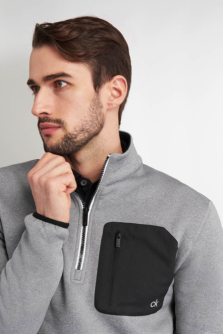 Picture of Calvin Klein Men's Pinnacle Half Zip - Grey Marl
