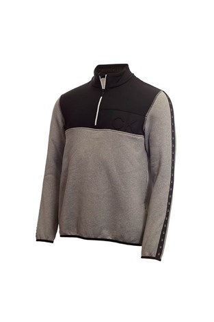 Show details for Calvin Klein Men's Denali Half Zip - Grey Marl - XL Only