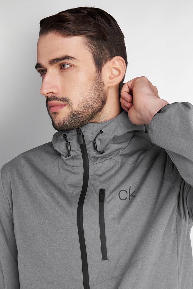 Picture of Calvin Klein Men's Ultron Hooded Jacket - Grey Marl