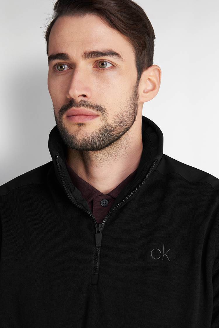 Calvin Klein zns Men's Bruce Lined Sweater Black CKMA20413