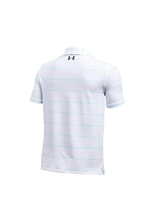 Picture of Under Armour UA Junior Playoff Strip Polo - White/Vgrn/Acad