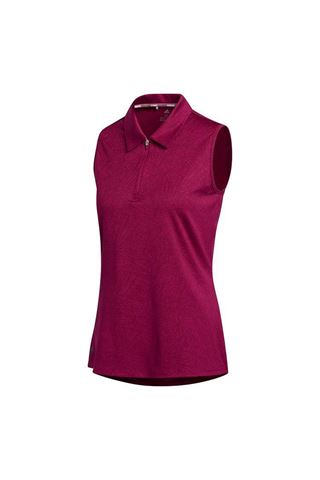 Picture of adidas zns Golf Women's Jacquard Sleeveless Polo Shirt - Power Berry