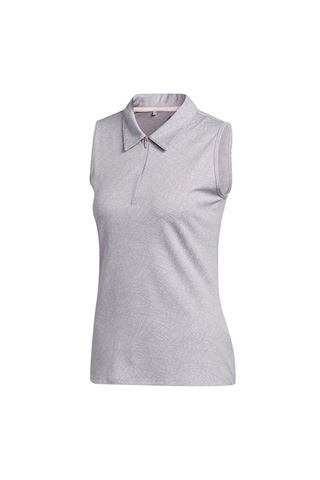 Picture of adidas Golf Women's Jacquard Sleeveless Polo Shirt - Glory Grey