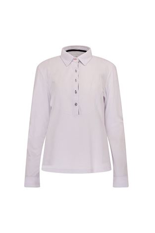 Show details for Swing Out Sister Aspen Long Sleeve Polo - White