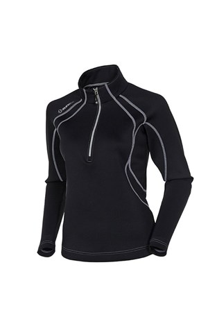 Show details for Sunice Ladies Megan 1/4 Zip Pullover - Black - XS ONLY