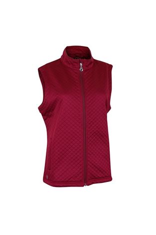 Show details for Island Green Ladies Quilted Fleece Gilet - Red Heather