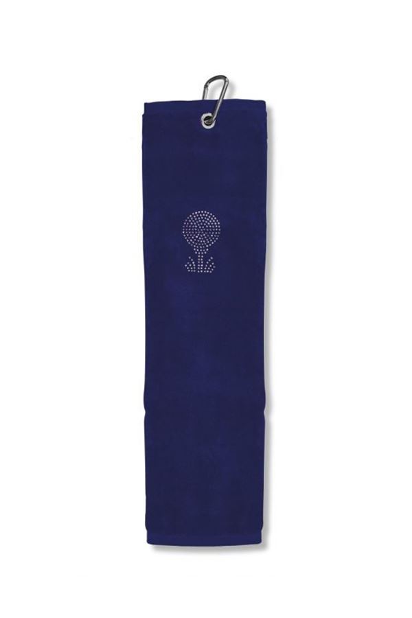 Picture of Surprizeshop Crystal Golf Ball Tri-fold Towel - Navy
