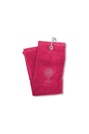 Show details for Surprizeshop Crystal Golf Ball Tri-fold Towel - Pink