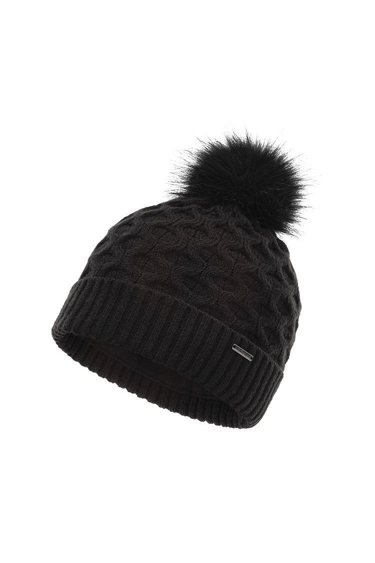 Ping Zns Ladies Classic Knit Pom Hat Black P