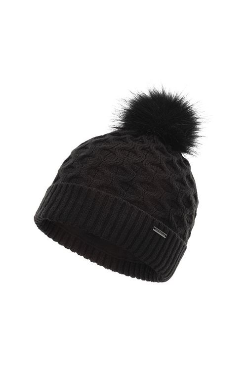 Ping zns Ladies Classic Knit Pom Hat - Black - P93530