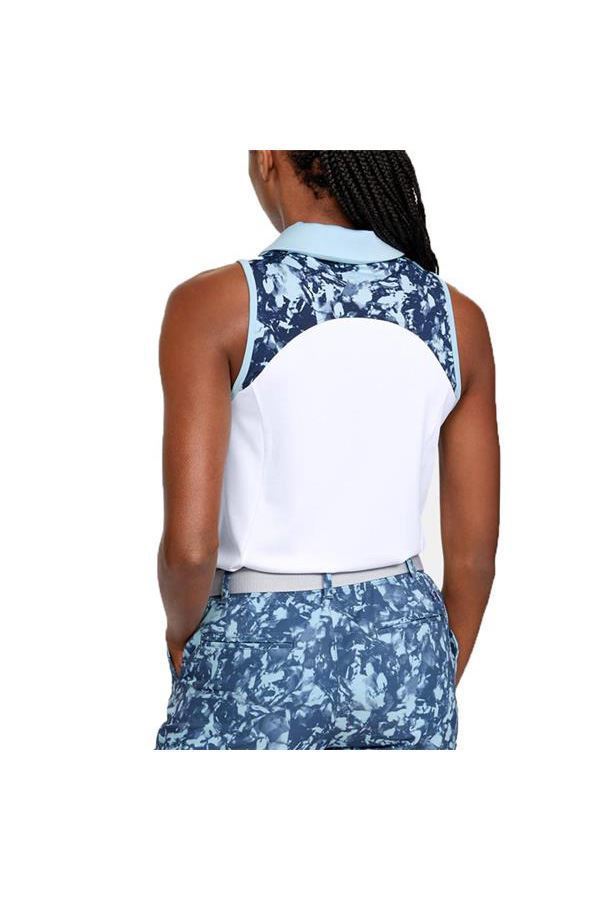 Picture of Under Armour UA Zinger Sleeveless Blocked Polo - White/Blue 101