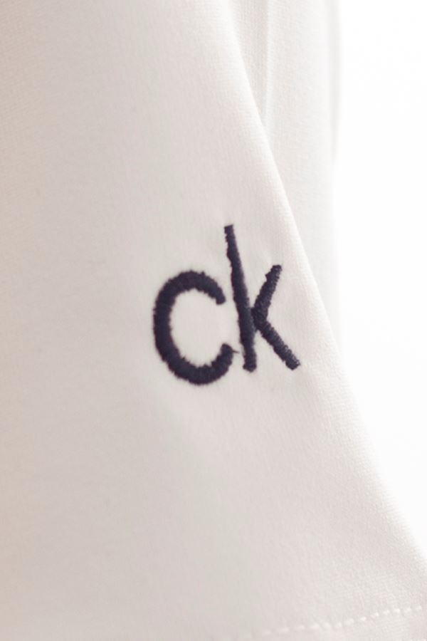 Picture of Calvin Klein Ladies Americana Polo Shirt - White / Pure Orange - UK8 only